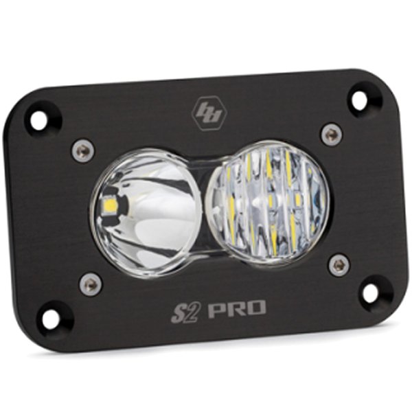 S2 Pro Flush Mount Driving Combo Pattern LED Work Light - Clear