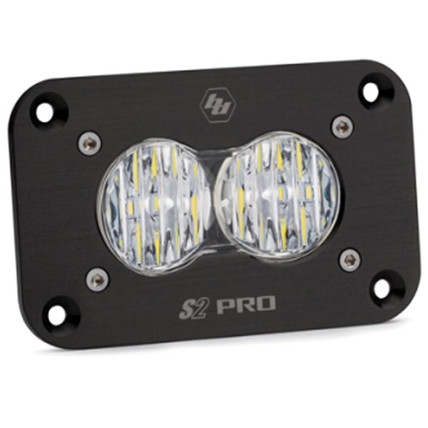 S2 Pro Flush Mount Wide Cornering Pattern LED Work Light - Clear