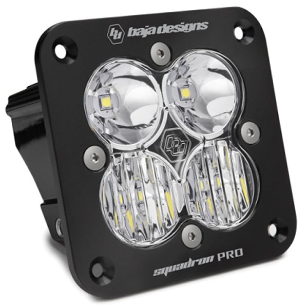 Squadron Pro Driving/Combo Pattern Flush Mount Black LED Light Pod - Clear