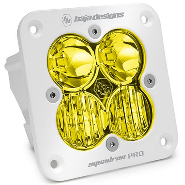 Flush Mount LED Light Pod White Amber Lens Driving/Combo Pattern Squadron Pro