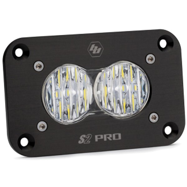 S2 Sport Flush Mount Wide Cornering Pattern LED Work Light - Clear Lens