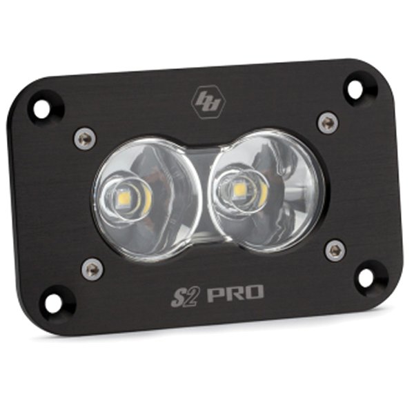 S2 Sport Flush Mount Work/Scene Pattern LED Work Light - Clear