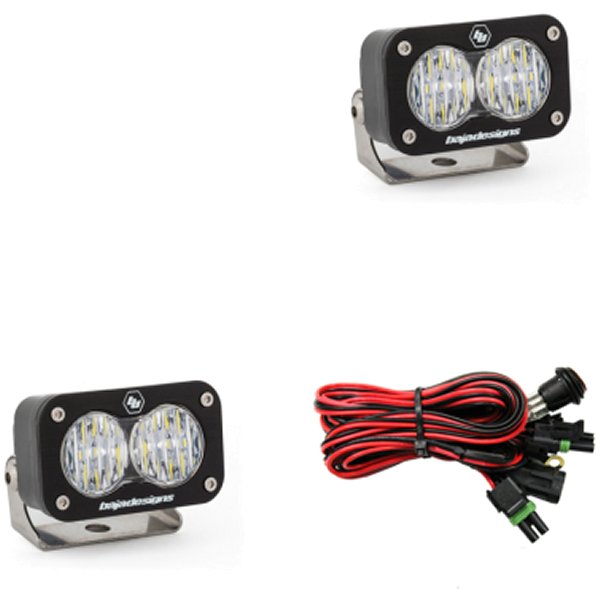 S2 Sport Wide Cornering Pattern Pair LED Work Light - Clear