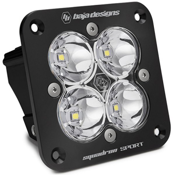 Squadron Sport Work/Scene Pattern Black Flush Mount LED Light Pod - Clear