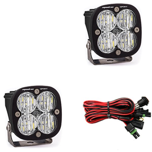 Squadron Sport Wide Cornering Pair LED Light Pods - Clear