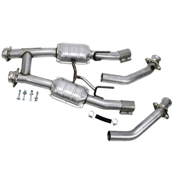 86-93 Mustang 5.0 High Flow H Pipe With Catalytic Converters - 2-1/2