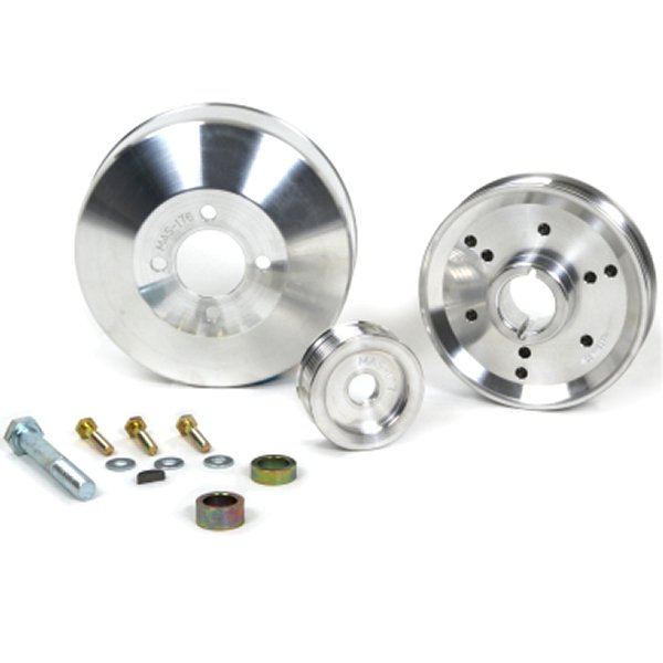 96-01 Mustang 4.6 GT Cobra Underdrive Pulley Kit - Lightweight CNC Billet Aluminum (3pc)