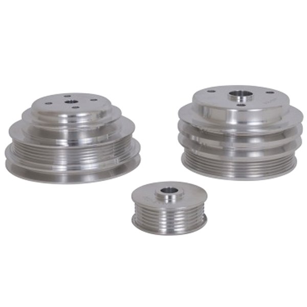 85-97 GM Truck 305 350 Underdrive Pulley Kit - Lightweight CNC Billet Aluminum (3pc)
