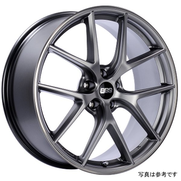 CI-R 19x8 5x112 ET44 Platinum Silver Polished Rim Protector Wheel -82mm PFS/Clip Required