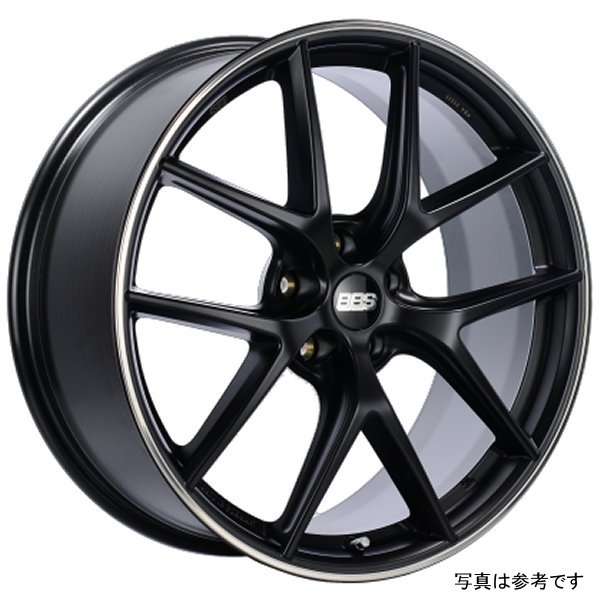 CI-R 19x9 5x112 ET42 Satin Black Polished Rim Protector Wheel -82mm PFS/Clip Required