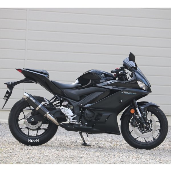 スリップオンマフラー ラウンド JMCA認証 22年以降 YZF-R25、MT-25 カーボン