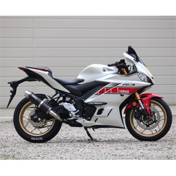 スリップオンマフラー ラウンド JMCA認証 22年/23年以降 YZF-R3 カーボン