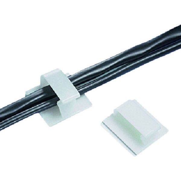 パンドウイット 固定具 コードクリップ ゴム系粘着テープ付き ナチュラル