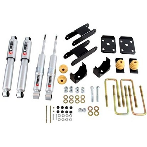 LOWERING KIT 18年-20年 Chevy Colorado/Canyon All Cab/SB -0-3in F / -4in R w/ Street Perf Shocks