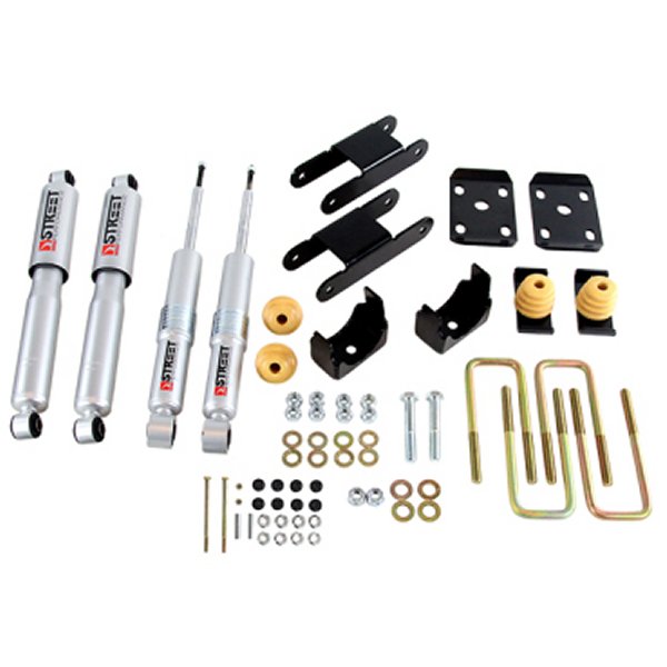 2015 GM Colorado/Canyon Ext Cab Short Bed Lowering Kit w/ND II Shocks - 0-3in F/4in R Drop