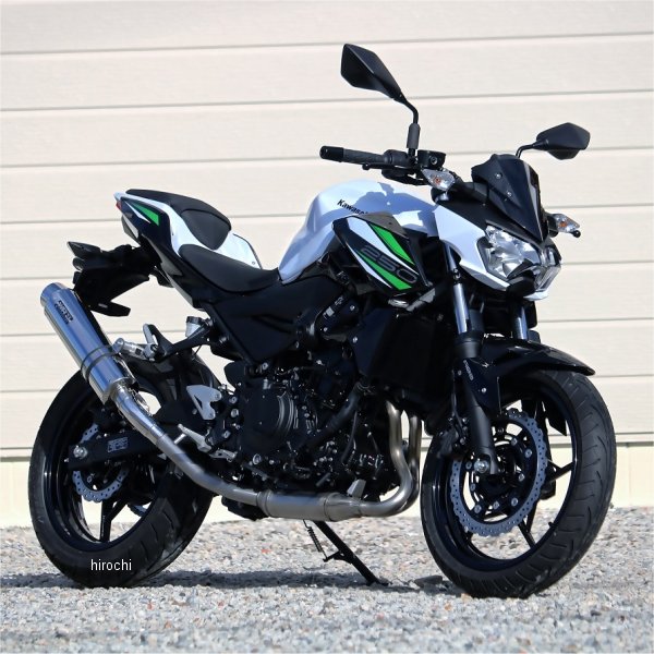 スリップオンマフラー ラウンド JMCA認証 19年以降 Z250、Z400 ステンレス