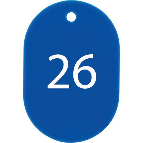 番号札 小 番号入り26～50 青 (25枚入)