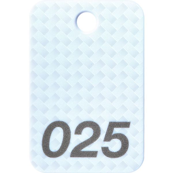 番号札 四角 大 番号入り1～25 白 (25枚入)