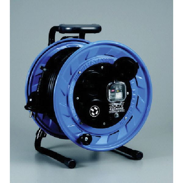 三相200V型屋外用コードリール 30m アース・ブレーカー付