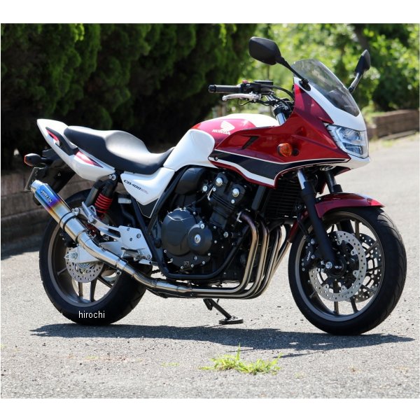 スリップオンマフラー Sラウンド JMCA認証 18年以降 CB400SF、CB400SB 焼き色チタン