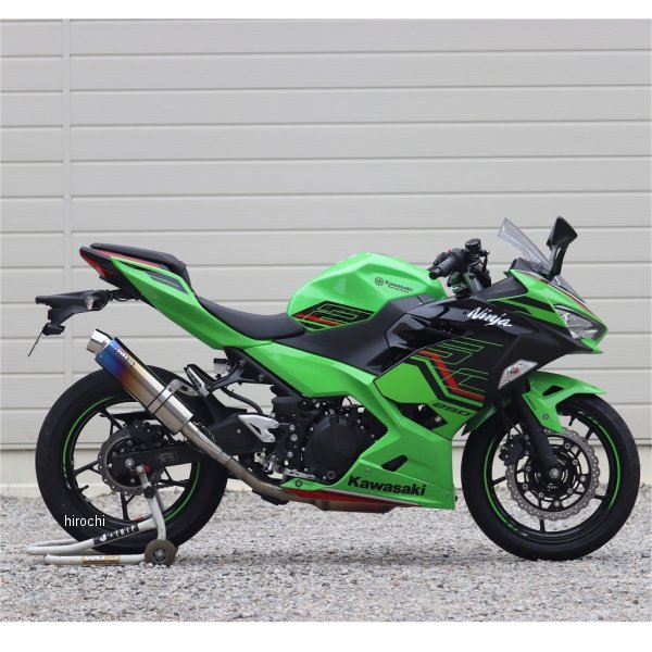 スリップオンマフラー ラウンド JMCA認証 18年以降 Ninja250 焼き色チタン