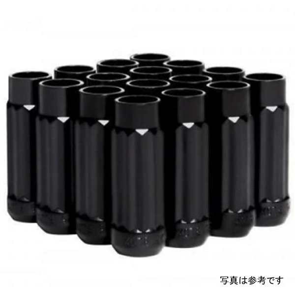 12-Sided P17 Tuner Lug Nuts 12x1.5 ブラック Steel - Set of 16