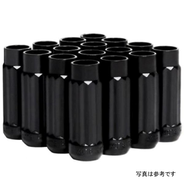 12-Sided P17 Tuner Lug Nuts 12x1.25 ブラック Steel - Set of 16