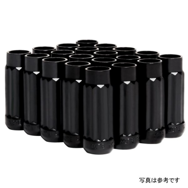12-Sided P17 Tuner Lug Nuts 12x1.25 ブラック Steel - Set of 20