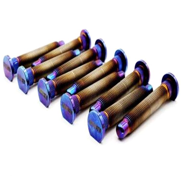 Titanium Extended Wheel Studs M12X1.5mm 10Pcs ホンダ Fitment - Burnt