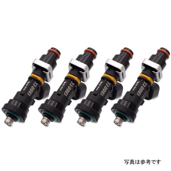 Eco-Fi Street Injectors 1300cc/min w/1/2in アダプター ホンダ B/D/Hシリーズ (Set of 4)