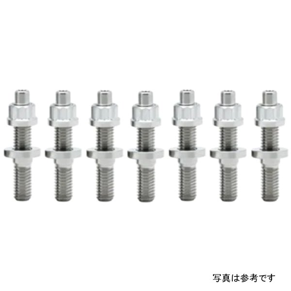 SUS303 ステンレススチール Exhaust Manifold Stud Kit M8 x 1.25mm 45mm in Length - 7-piece