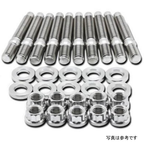 SUS303 ステンレススチール インテーク Manifold Stud Kit M8 x 1.25mm 55mm in Length - 8-piece