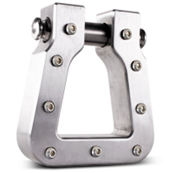 4x4 Mega D-Ring Machined Silver Single