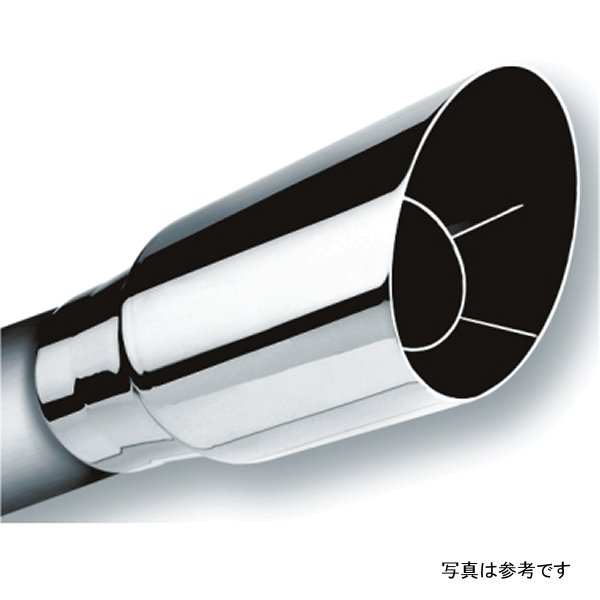 Universal Polished Tip Single Round Angle-Cut (inlet 2 1/2in. Outlet 3 1/2in) *NO Returns*