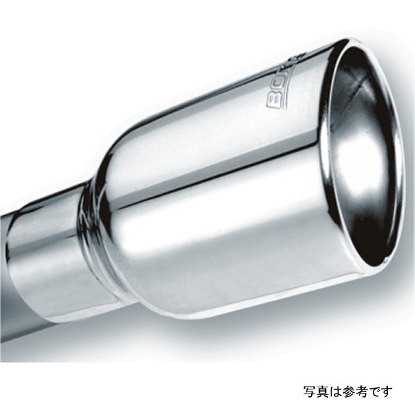 Universal Polished Tip Single Oval Rolled Angle-Cut w/クランプ (inlet 2 1/2in. Outlet 4 1/4 x 3 1