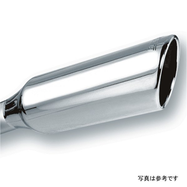 2.25in Inlet 4in Round Rolled Angle Cut x 12in Long Embossed Exhaust Tip