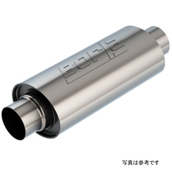 Universal Muffler 5in. x 6.25in. X 13.5in. Body 18.5in. OAL 3in I.D. In/Out Brushed T-304