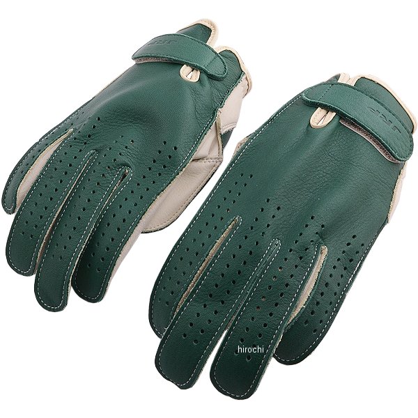 BPS  レザーグローブ ショート 緑/アイボリー