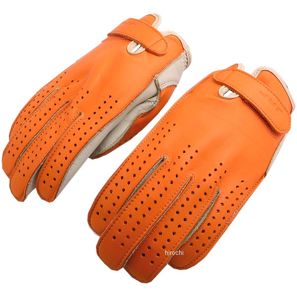 BPS  レザーグローブ ショート オレンジ/アイボリー