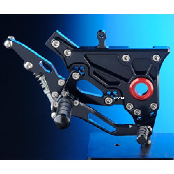 ナイトロレーシング バックステップキット ブラック/レッド マスターシリンダ無し GPZ900R、GPZ750R 黒