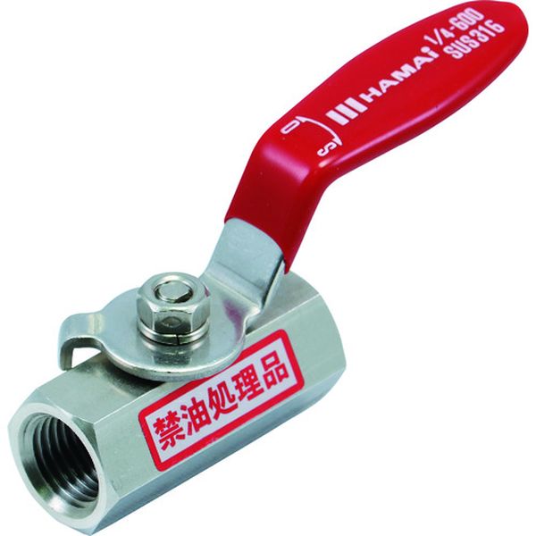 BSS4308RC 161-0901  ステンレス製禁油処理ボールバルブ(レバー)