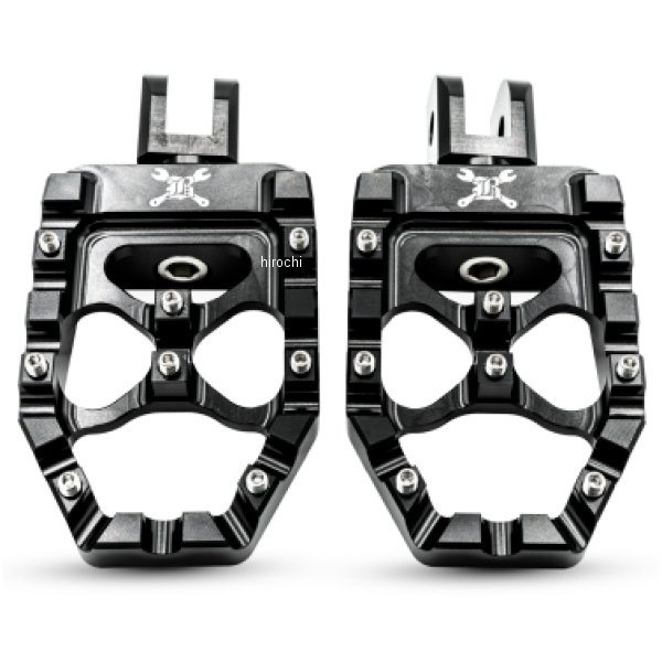 Burly Brand 18-24 M8 ソフテイル MX-Evolution Pegs ブラック