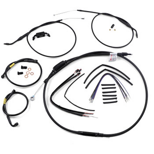 ケーブルキット 黒 Jail Bar 12年‑17年 FXDB ABS付 12インチ用