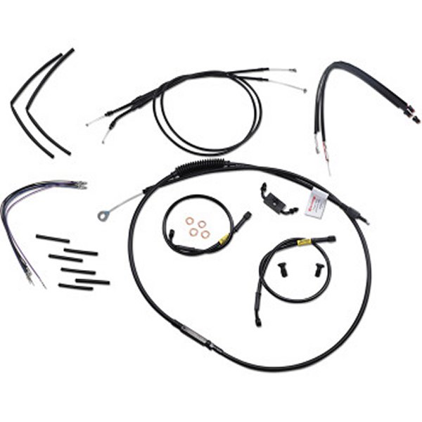 ケーブルキット 黒 Jail Bar 12年‑17年 FXDWG ABS付 12インチ用