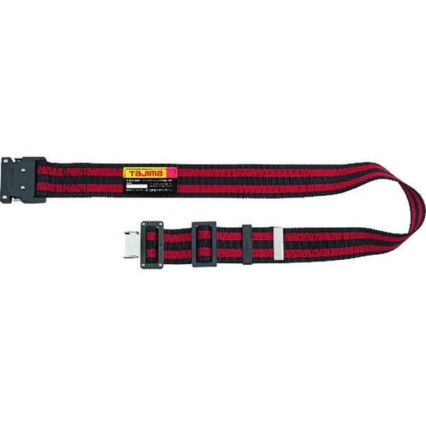 胴ベルト アルミワンタッチバックル M ボーダー赤