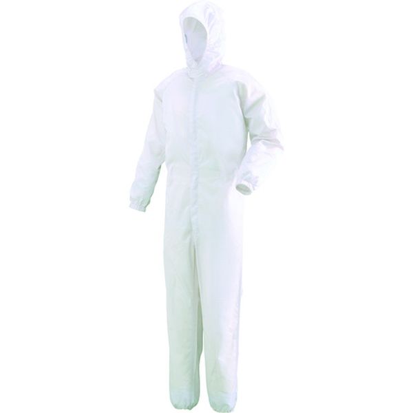 C1351W3L 825-8940  フード一体型クリーンウェア ホワイト 3L