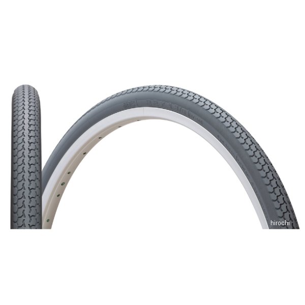 車椅子用タイヤ 87型 24×1.3/8 W/O チューブ付き グレー
