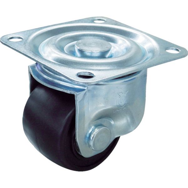 プレート式キャスター自在車65径強化ナイロン車輪