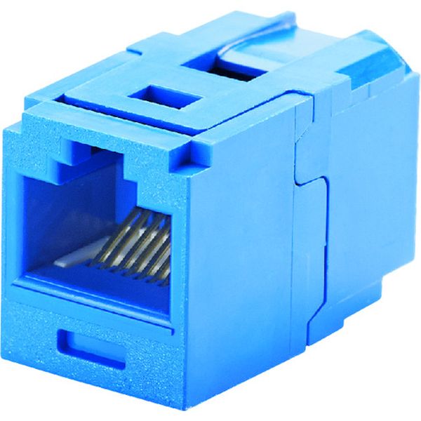 カテゴリ6 JJアダプタ(RJ45中継用ジャック) 青