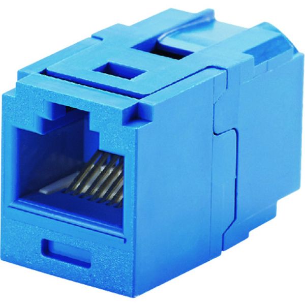 カテゴリ6A JJアダプタ(RJ45中継用ジャック) 青